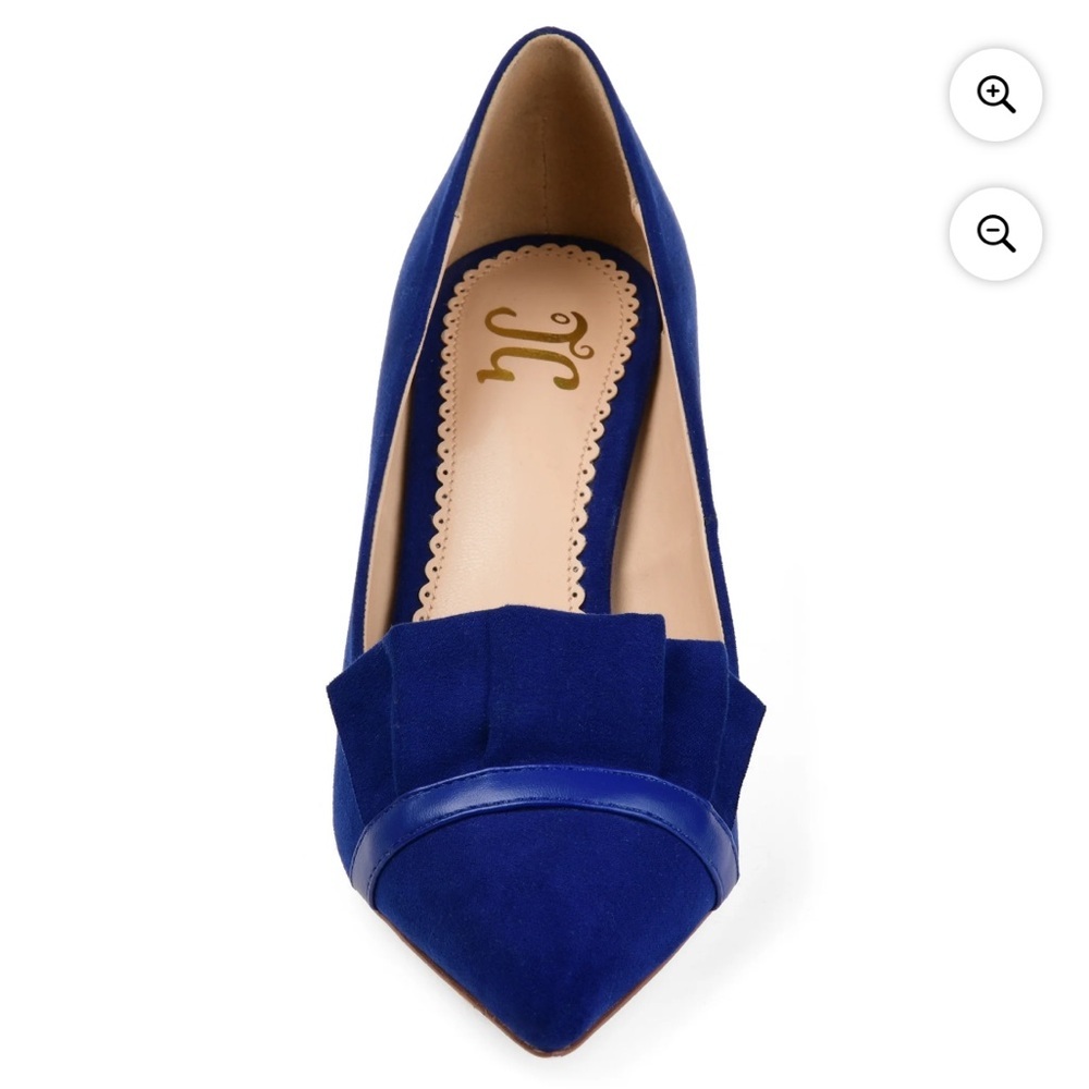 Journee Collection Pointed Toe Flat in Cobalt - Picture 3 of 8